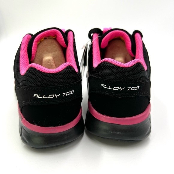Skechers Womens Synergy Sandlot Alloy Toe Black Pink Work Safety Shoes Size 6.5 - Picture 8 of 16